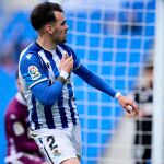Álex Sola con la Real Sociedad.