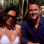 Gemma, la hija de Michael Owen y su padre.