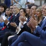 Acto en la Plaza de la Marina Española, sede del Senado, para celebrar el aniversario de la declaracion de Shuman, con la presencia del Presidente de la institucion, Ander Gil, el Presidente del Gobierno Pedro Sanchez, y la mayoria de los ministros del Gobierno asi como otras autoridades.