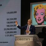 'Shot Sage Blue Marilyn', subastado ayer en Nueva York. EFE/EPA/SARAH YENESEL