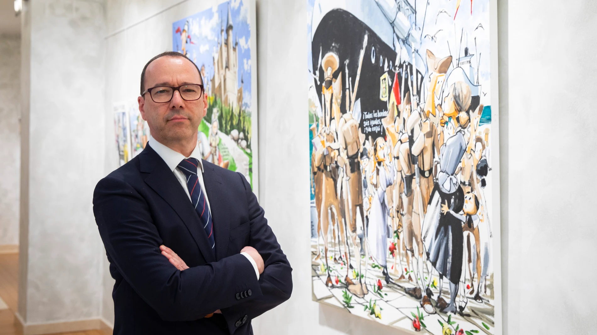 Inauguración de la exposición del ilustrador y dibujante, Esteban.