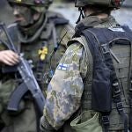 Soldados finlandeses, durante unas maniobras militares