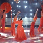 Laura Pausini en Eurovisión. EFE/EPA/Alessandro Di Marco