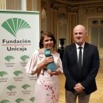 Natalia Catalá tras la entrega del premio