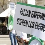 Una de las concentraciones protagonizadas por la enfermería