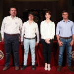 (I-D) El nicaragüense Santiago Urbina; el opositor cubano, Junior García; la opositora al Gobierno de Cuba, Carolina Barrero y el dirigente opositor venezolano, Leopoldo López 20/05/2022