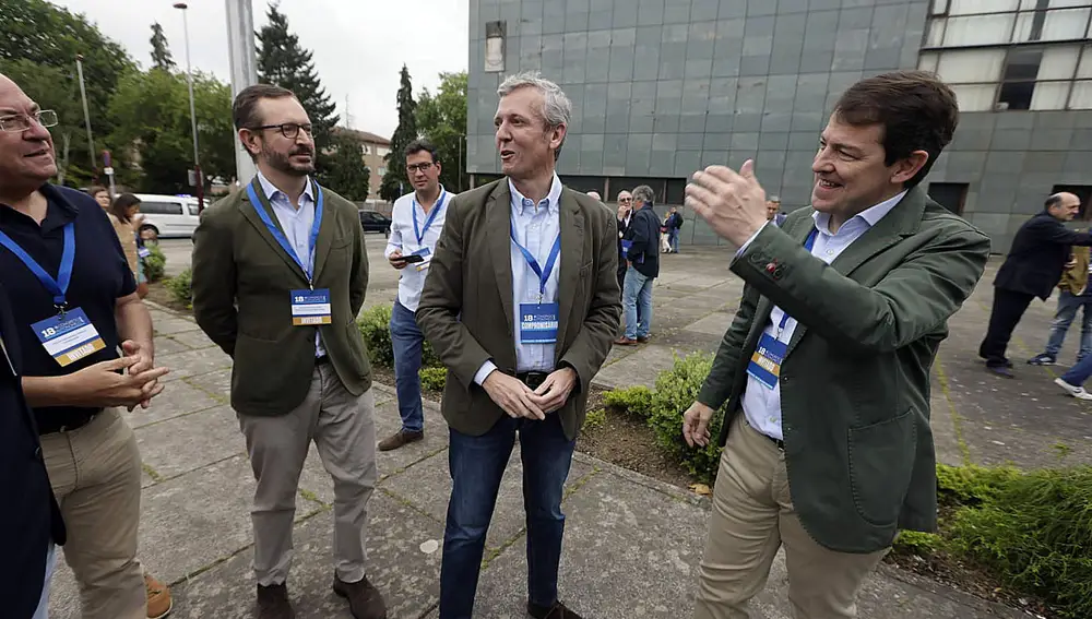 El presidente del PP de Castilla y León, Alfonso Fernández Mañueco, interviene en el 18 Congreso del PP de Galicia donde ha sido elegido Alfonso Rueda como presidente del PP gallego
