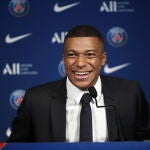 Kylian Mbappe, durante su conferencia de prensa