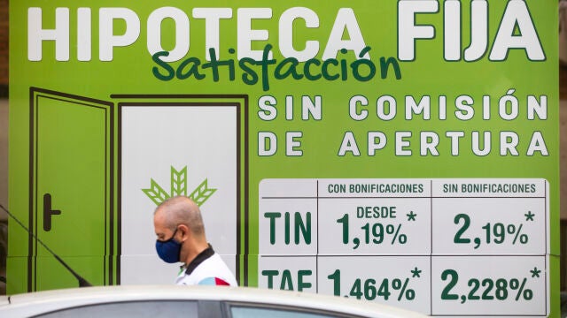 Anuncio de una hipoteca de una entidad bancaria