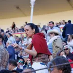 Victoria Federica de Marichalar, durante la corrida de la Feria de San Isidro, en la plaza de Las Ventas en Madrid.