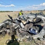 Accidente de tráfico en la N-601, en el término municipal de la Pedraja de Portillo (Valladolid) en el que una persona resultó herida