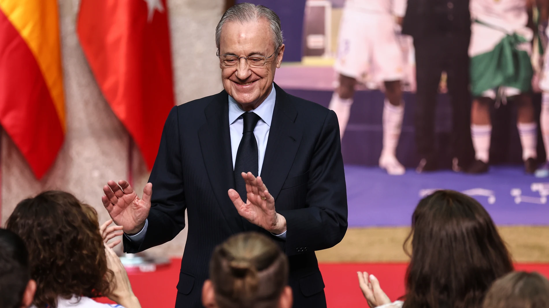 Florentino Perez, en la celebración de la Decimocuarta, en Madrid