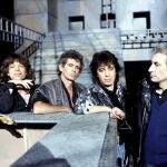 Desde la izquierda, Ronnie Wood, Mick Jagger, Keith Richards, Bill Wyman y Charlie Watts, miembros de los Rolling Stones, en 1985