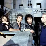 Desde la izquierda, Ronnie Wood, Mick Jagger, Keith Richards, Bill Wyman y Charlie Watts, miembros de los Rolling Stones, en 1985
