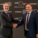 Silvio González, CEO de Atresmedia, y Carlos Giménez, CEO de Planeta Formación y Universidades
