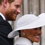 Meghan Markle en el jubileo de Isabel II.