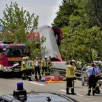 Vehículos de emergencia en el lugar en el que se ha producido el accidente, Garmisch-Partenkirchen