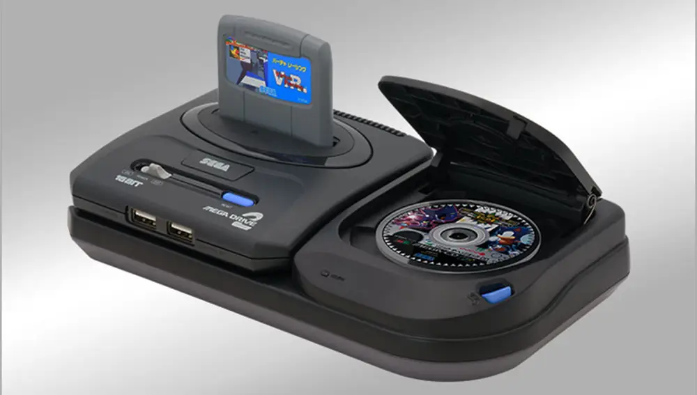 Mega Drive Mini 2 con el complemento Mega Drive Tower Mini 2.