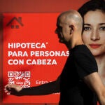 Cartel de una entidad bancaria ofertando su hipoteca..
