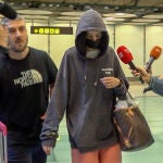 Victoria Federica a su llegada a Madrid.