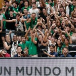 Saras Jasikevicius, en plena protesta en el partido ante el Unicaja