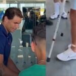 Nadal recibe la primera sesión de su nuevo tratamiento en Barcelona