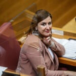 La portavoz del Partido Popular en el gobierno valenciano, Maria José Catalá, durante una sesión de control ordinaria en las Cortes Valencianas