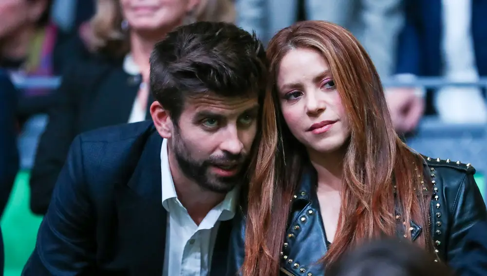 Singer Shakira and soccerplayer Gerard Pique during 2019 Davis Cup Final at La Caja Magica.