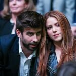Singer Shakira and soccerplayer Gerard Pique during 2019 Davis Cup Final at La Caja Magica.