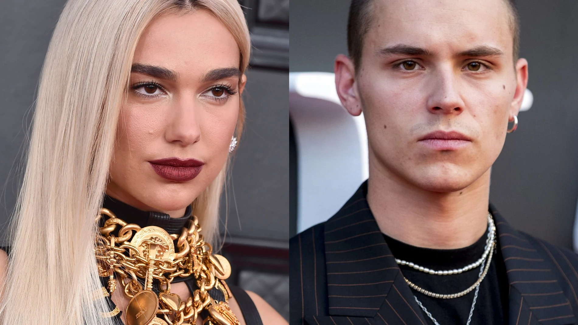 Dua Lipa y Arón Piper en un collage de La Razón