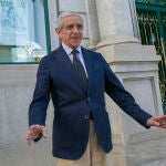 Braulio Medel, este martes tras la reunión del Patronato de la Fundación Unicaja, en la que renunció oficialmente al cargo
