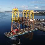 Traslado de 62 jackets (plataformas que sustentan los aerogeneradores), desde Fene a la bretaña francesa