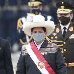 Fotografía fechada el 30 de julio de 2021 del presidente de Perú, Pedro Castillo