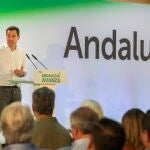 El candidato del PP a la reelección en la Junta, Juanma Moreno