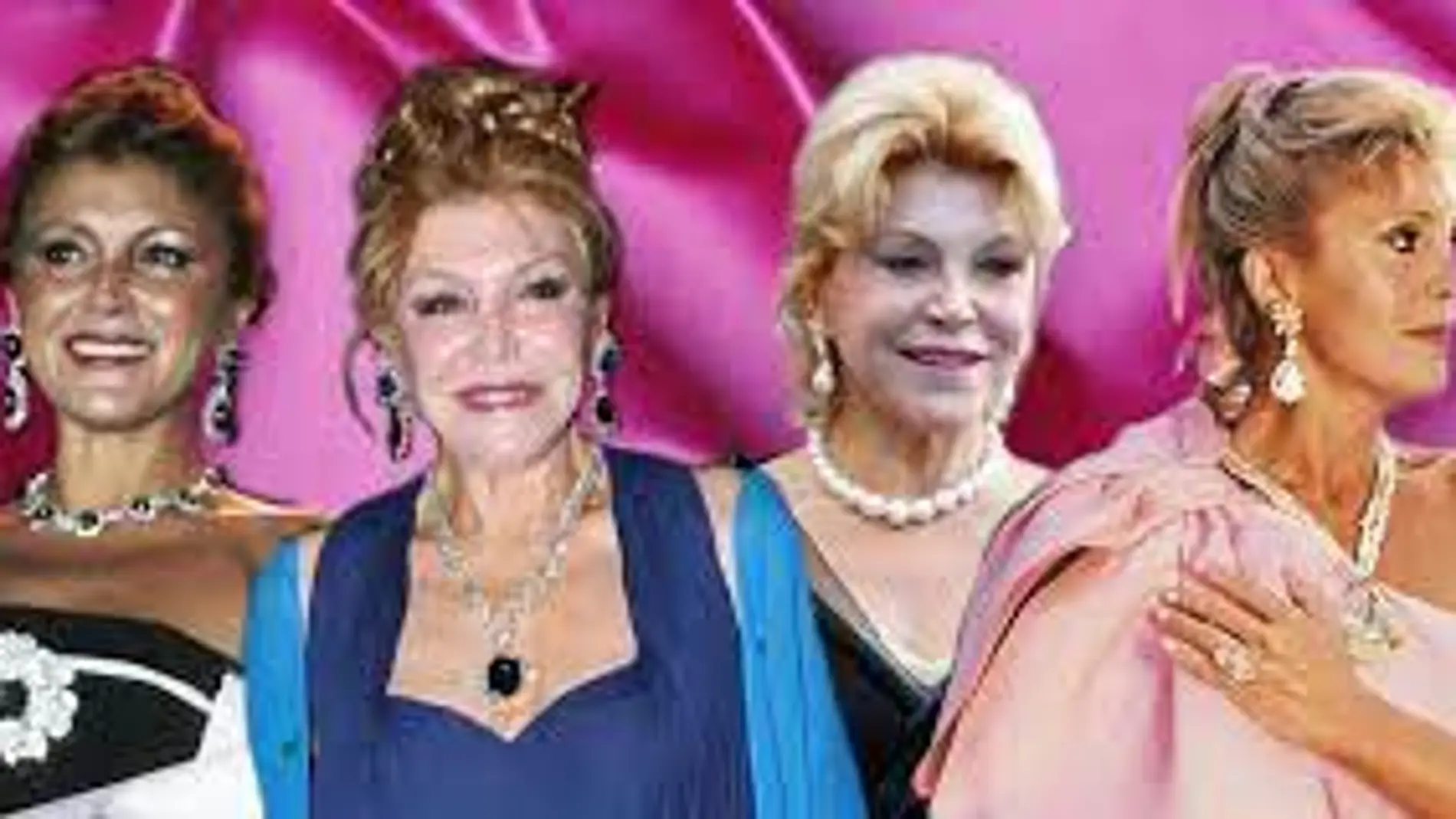 Varias imágenes de Carmen Cervera con algunas de sus espectaculares joyas de su importante colección de alta joyería.