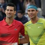 Novak Djokovic y Rafa Nadal.