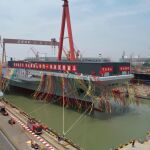 Inauguración del tercer portaaviones chino en Shanghai/AP