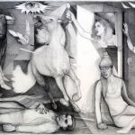 Una imagen del "Guernica" creado por Le Frère