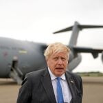 El entonces primer ministro de Reino Unido, Boris Johnson, en una foto este verano antes de volver a Ucrania