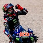 Fabio Quartararo celebra su triunfo en el Gran Premio de Alemania