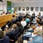 La consejera de Movilidad y Transformación Digital, María González Corral inaugura una jornada sobre la revisión de los precios de las obras públicas organizada por el Colegio de Ingenieros de Caminos Canales y Puertos, junto con la Cámara de Contratistas de Castilla y León