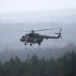 Un helicóptero ruso Mi-8 Hip
