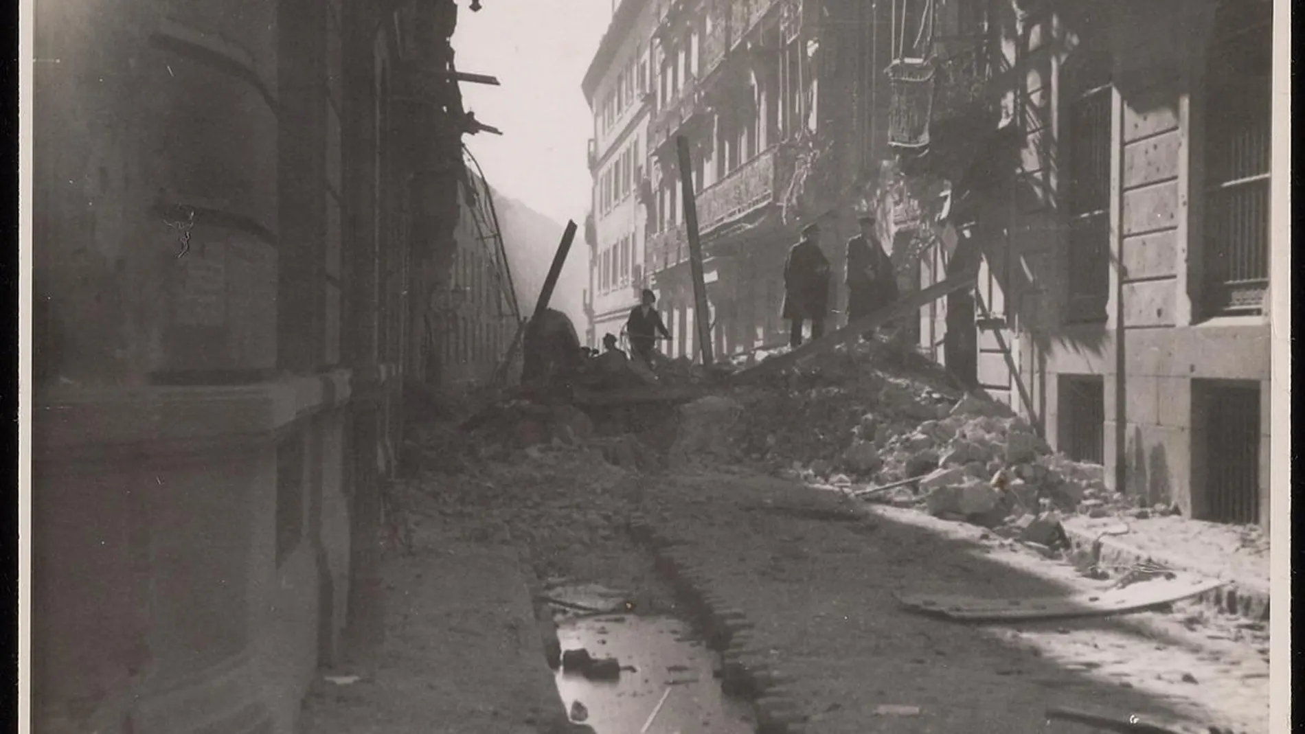 Imagen de destrozos durante la Guerra Civil