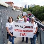 'Marcha contra el muro' de la Plataforma Soterramiento Ferrocarril de Valladolid