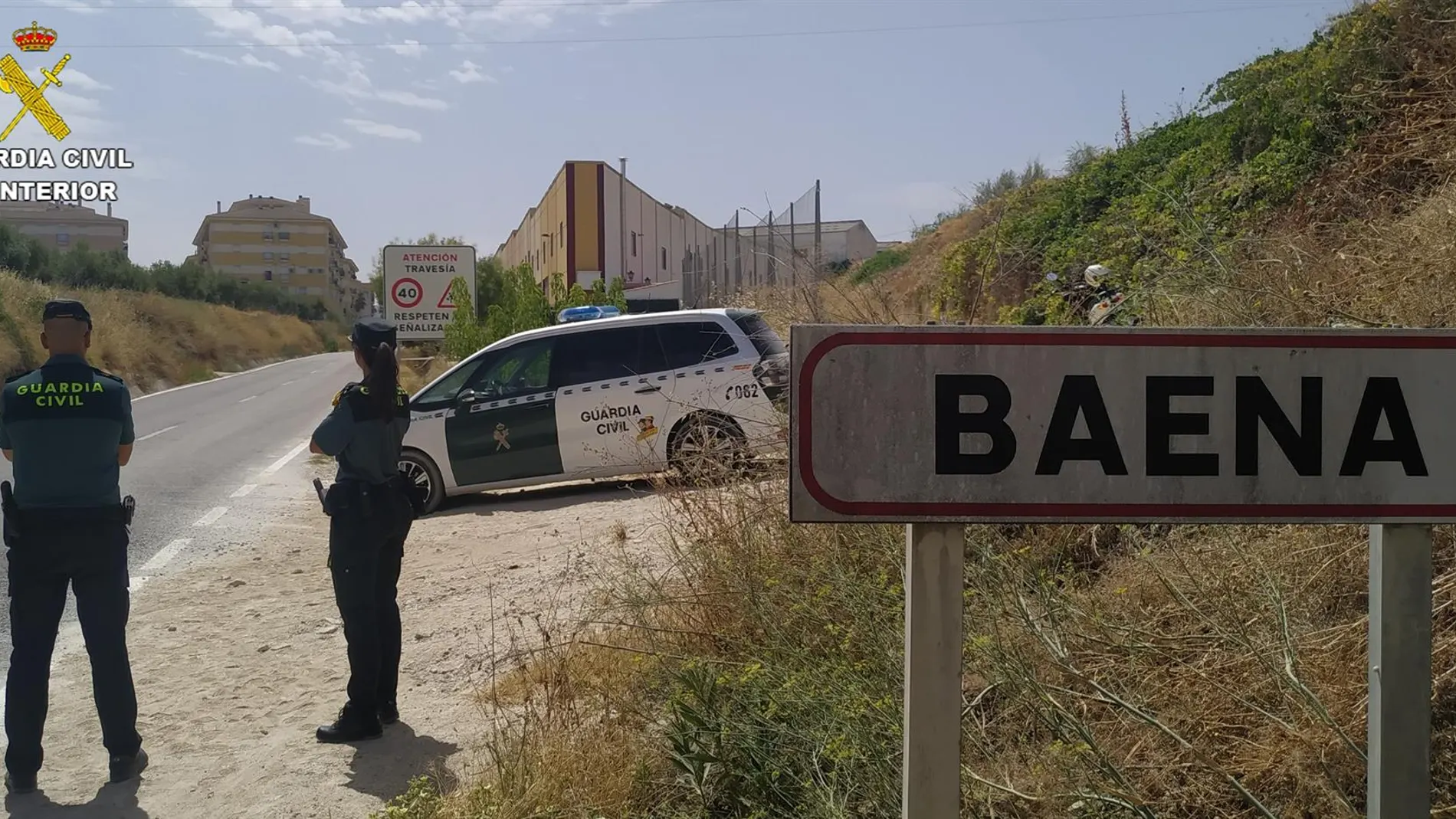 Una patrulla de la Guardia Civil en Baena, en una imagen de archivo