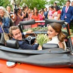 Lucia Pombo y Alvaro Lopez Huertas, el día de su boda