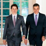 El primer ministro de Canadá, Justin Trudeau (i) y el presidente del Gobierno, Pedro Sánchez (d), a su llegada a una rueda de prensa después de su reunión en el Palacio de La Moncloa, a 30 de junio de 2022, en Madrid (España). Este encuentro se enmarca dentro de las audiencias programadas del presidente del Ejecutivo español con los líderes internacionales con motivo de la Cumbre de la OTAN celebrada en Madrid. La Cumbre de la OTAN 2022 finaliza hoy tras dos sesiones. La celebración coincide con el 40 aniversario de la adhesión de España a la Organización del Tratado del Atlántico Norte. 30 JUNIO 2022;SHEIN;POP UP;TIENDA;BARCELONA;MODA;ROPA;PROMOCION;MARKETING;CATALUNYA;ONLINE;APP;VESTIDO;VESTIDO DE CUADROS A. Pérez Meca / Europa Press 30/06/2022