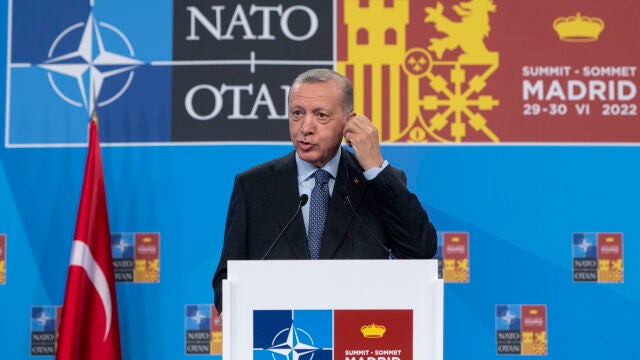 El presidente turco, Recep Tayyip Erdogan, en Madrid