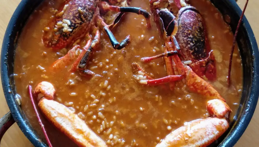 Arroz con bogavante en el Restaurante San Remo