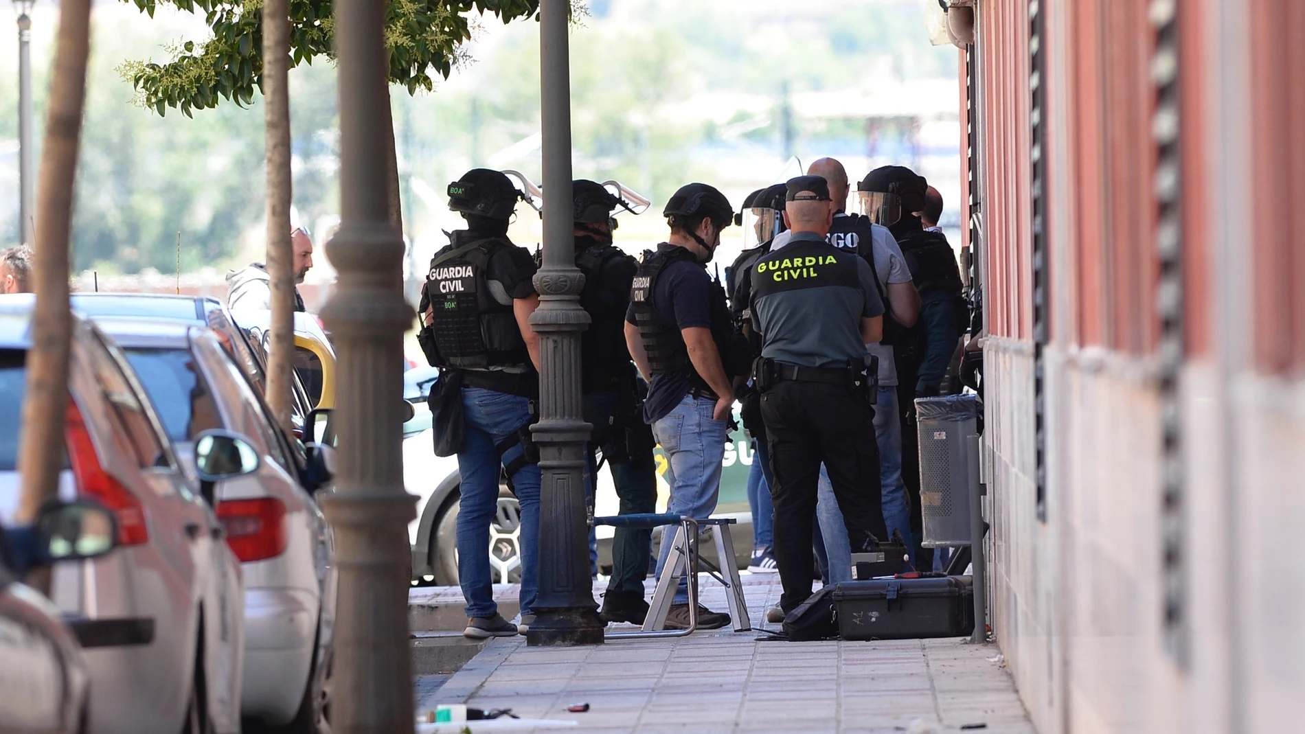 Efectivos de la Guardia Civil en el lugar de los hechos